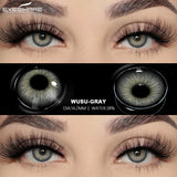 Natural Gray Contacts Colored Contact Lenses Soft Beautiful Pupil Blue Eye Contacts Yearly Colorful Lenses 2pcs/Pair