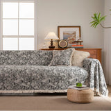 Multifunction Soft Sofa Towel Anti Cat Scratch Jacquard Thick Colored Flower Thick Sofa Cover for Living Room Sofa Blanket