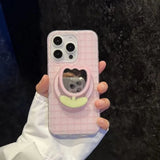 Cute Flower Magnetic Phone Holder Star Scalable Mirror Bracket For IPhone17 Samsung Suitable Mag-Safe Desktop Lazy Grip Stand