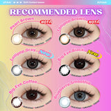 Popxstar 15mm Big Diameter Black Lenses 14.5mm Lenses  Colored Contact Lenses for Eyes Big Eye Lenses Natural Look Lenses