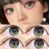 Popxstar  2PCS  Red Color Contact Lenses Large Diameter 14.5mm Myopia Degree Colored Lens Blue Beauty Pupil Makeup One Year Use