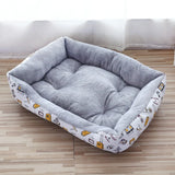 Popxstar  Square Dog Bed (S-3XL) Large Pet Dog House Cushion Kennel Soft Fleece Nest Dog Cat Baskets Mat Winter Waterproof Accessories