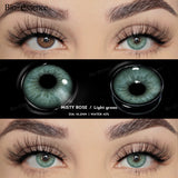 Popxstar  2PCS Colored Contact Lenses Korean Y2K Fashion Lenses Yearly for Cosplay, High Quality Gray Soft Green Contact Lens