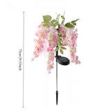 Solar Wisteria Flower Night Light Simulation Lamp Outdoor Waterproof Plug-in Lamp Solar Lawn Lamp Garden Courtyard Plug-in Lamp
