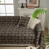 Multifunction Soft Sofa Towel Anti Cat Scratch Jacquard Thick Colored Flower Thick Sofa Cover for Living Room Sofa Blanket