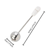 Popxstar  1pcs 304 Stainless Steel Rotating Tea Ball Infuser Long Handle Tea Strainer for Home Use, Safe Material for Household Use