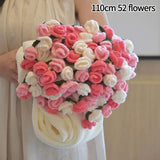 Popxstar  Rose Flower Bouquet Blanket Finished Bouquet Blanket Handmade Bouquet Nap Blanket Sofa Cover Valentine's Day Gift Manta de rosas
