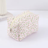 Popxstar 1 pc exquisite bowknot single-layer pencil case, floral pattern design storage bag, a must-have for back to school season