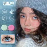 Popxstar  1 Pair New Green Lenses Colored Contact Lenses with Prescription Myopia Lenses Purple Pupils Beauty Pink Korean Lenses