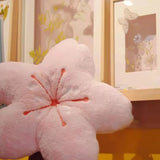 Popxstar Ins Pink Cherry Petals Pillow Girl Bedroom Living Room Decor Bay Window Floor Seat Cushion Plush Tatami Cherry Blossom Cushion
