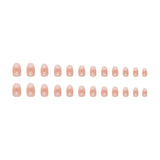 Popxstar  Blush Pink Press On Nails 24Pcs Almond Shiny Cat's Eyes Fake Nails Glossy Acrylic Stick-on False Nails Reusable DIY Manicure