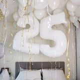 Giant White Number Balloon 16 18 25 30 40 50 Foil Balloons Birthday Wedding Baby Shower Decoration Figures Globos