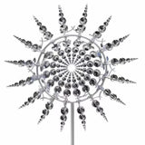 Popxstar  1pc Magical Kinetic Metal Windmill Spinner Unique Wind Powered Catchers Creative Patio Garden Lawn Outdoor Courtyard Decoration