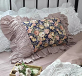 Romantic Floral Bedding Set Garden Rose Duvet Cover Heavy Handmade Wrinkle Design Cotton Bedding Only bed sheet style available