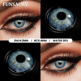 Popxstar  1 Pair Big Black Contact Lenses Beautiful Pupils for Eyes Colored Softlens Natural Brown Grey Lens Contacts Yearly Lens
