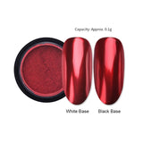 Popxstar Aurora Pearl Nude Pink White Nails Glitter Dust Chrome Moonlight White Rubbing on Powder Shell Mirror Pigment Nail Art Supplies