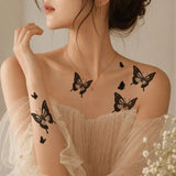 Transfer Tattoos Butterfly Tattoos Long Lasting Sweat Proof Sketch Tattoo Stickers Waterproof Temporary Tattoo Stickers