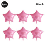 Popxstar  Pink Bow Birthday Decorations Pink Heart Star Foil Balloons Girls Women Bow Party Coquette Birthday Decors Baby Shower Supplies