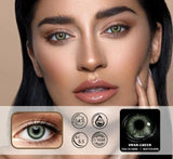 Popxstar 2pcs Natural Colored Contact Lenses For Eyes Blue Colored Contact Lens For Eyes Yearly Beautiful Makeup Contact Lenses