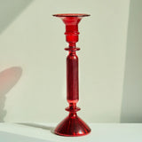 Popxstar Glass Candle Holder Taper Candlestick Electroplate Desktop Decorations Vessel Ornaments Wedding Decoration Table Centerpiece