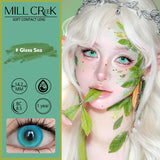 2pcs New Fashion Pink Colored Contacts Lenses for Eyes Cosmetic Blue Contact Lenses with Diopters 0~-8.00 Degree Lens