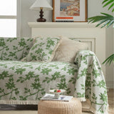 Multifunction Soft Sofa Towel Anti Cat Scratch Jacquard Thick Colored Flower Thick Sofa Cover for Living Room Sofa Blanket