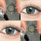 Popxstar  2Pcs Best Selling Color Contact Lenses Myopia Degree -0.00 to -8.00Nature Green Series Soft Lens EyeBeauty Pupil