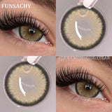 1 Pair Brown/Gray Color Contact Lenses Beautiful Pupils Cosmetic Korean Fashion Natural Eye Contacts Doll Black Lenses
