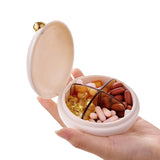 Popxstar  1pcs Luxury Portable Sealed Pill Box Medicine Organizer Travel Pill Case with Compartments Safe Material Portable Home Use