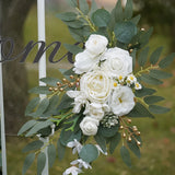 Popxstar  2pcs Wedding Decorative Artificial Flowers, Wedding Arch Flowers, Wedding Welcome Signs and Background Decorative Fake Flowers