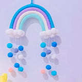 Cute fur ball rainbow Dream catcher Dreamcatcher living room bedroom children's room tapestry Wall decoration pendant gift
