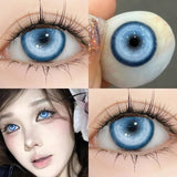 Colored Lenses For Eyes with Diopter Myopia Eyes Contacts Lens Beauty Pupil 1 Pair Natural Cosmetics Yearly New Free Shipping