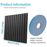 Popxstar 3D Slat Wall Panel,3D Fluted Textured Panel Decorative Wall Panel For Home Office Restaurant New Look