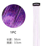 Popxstar Shiny Threads Glitter Hair Tinsel Kit Gold Silk Hair Glitter String Extensions Accessories for Women Headdress