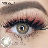 Popxstar  2pcs New Colored Contact Lenses Fashion Yearly Gray Eyes Lenses Natural Blue Eye Lenses Green Pupils Makeup Eyes Lens