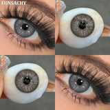 Popxstar  Fashion Color Contact Lenses for Eyes 1 Pair Korean Soft Natural Lenses Gray Pupils Eye Makeup Contacts Blue Brown Lens