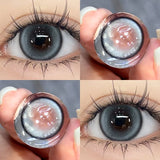 Popxstar  1Pair Contact Lenses for Eye Big Pupils Lenses Diameter 14.5mm Blue Grey Eye Degree Prescription -0.00 to -8.00