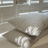 New Striped 100% Washed Cotton Bedding 3/4pcs Set Ultra Soft Skin-friendly Duver Cover Set Multi-Size Bed Linen Bed Sheet Set