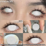Popxstar 1 Pair Red Cosplay Contact Lenses for Eyes Vampire Black White Lenses for Halloween Eye Makeup Eye Contacts Beauty Lens