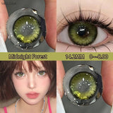 2pcs New Fashion Color Contact Lenses for Eyes Beauty Green Pupils Degrees 0 to -8.00 Yearly Cosmetic Free Shipping