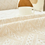 Popxstar  French Cream Style Fabric Dining Table Cloth High-end Decorative Cloth Photo Tablecloth Thickened Cotton and Linen Style