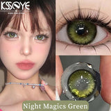 Popxstar  1 Pair Hot sales Color Contact Lenses with Diopter Myopia Eyes Halloween Cosplay Contacts Lens  Makeup Yearly