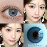 Popxstar  2pcs Myopia Color Contact Lenses for Eyes with Prescription Beauty Pupils Makeup Eye Color Lenses Fashion Blue Lenses