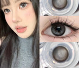 Popxstar 2PCS New Product Colored Contact Lenses Myopia Degree Korean Lenseses Soft Lens Eye Beauty Pupil ﻿Black Brown Lense ﻿