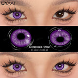 Popxstar  1 Pair Cosplay White Colored Contact Lenses Black Lenses Halloween Beauty Makeup Lens Vampire Red Lenses Anime Colorcon