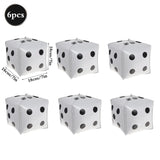 Popxstar  Casino Party Decoration Dice Balloon Lucky 7 Foil Balloon Latex Poker Balloons Casino Poker Party Las Vegas Wedding Decorations