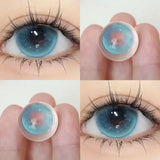 1 Pair Korean Lenses Colored Contact Lens Brown Beautiful Pupils With diopter Large Diameter New Blue Soft Fashion Lenses