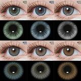 Popxstar New Colored Contacts Lenses for Eyes 1pair Fashion Blue Contact Lens Brown Lenses Yearly Korean Gray Contact Green Lense