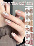 Autumn Winter Blue Black Red Glass Bead Crystal Cat Eye Gel Nail Polish New Whitening High Density Sparkling Nail