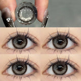 Popxstar  2pcs Color Contact Lenses For Eyes Nature Circular Myopia Prescription Beauty Pupil Dark Brown Eye Lenses Free Shipping